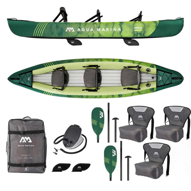 KAYAK AQUA MARINA RIPPLE 3 PERSONNES 370 3 KAYAK AQUA MARINA RIPPLE 3 PERSONNES 370
