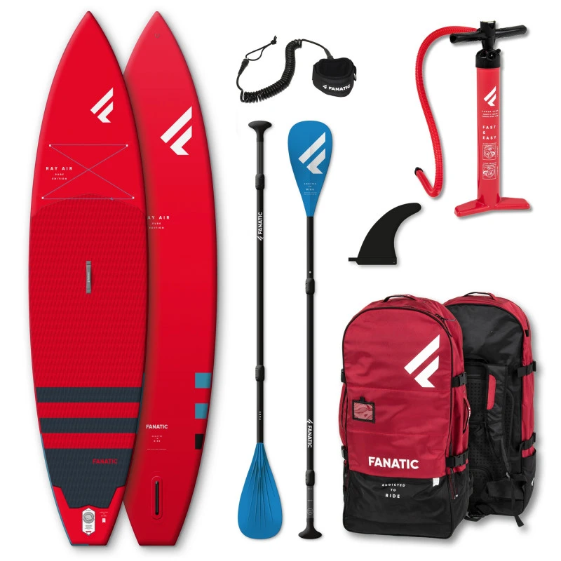 PADDLE GONFLABLE FANATIC RAY AIR 12.6 X 32 PURE ROUGE 2022 3 PADDLE GONFLABLE FANATIC RAY AIR 12.6 X 32 PURE ROUGE 2022