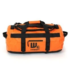 Sac De Voyage étanche DUFFEL BAG 90L HOWZIT - ORANGE -Adventure Des Vagues Boutique sac de voyage etanche duffel bag 90l howzit orange black 11